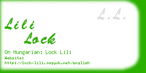 lili lock business card